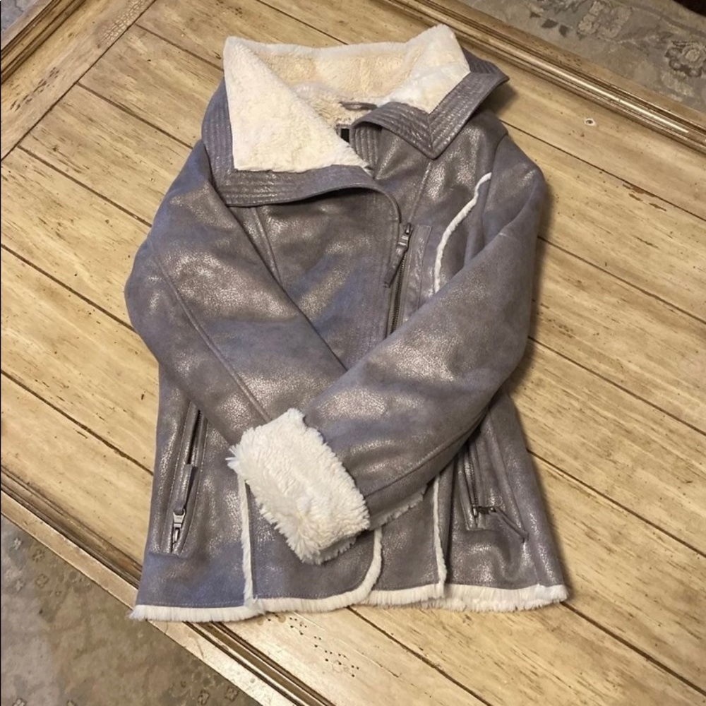 Guess fur lined coat